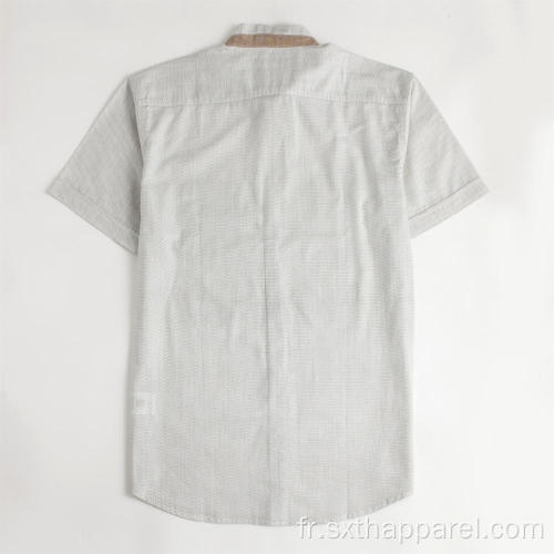 Chemise décontractée en coton à manches courtes pour hommes